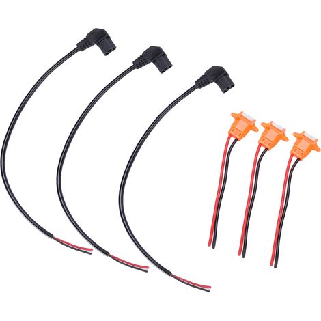 3 câbles de connexion d'alimentation incurvés et 3 ports de charge avec couvercle étanche pour trottinette ou tricycle électrique (1/5)