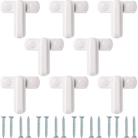 AIDUCHO 8er-Pack Fensterriegel aus robuster Zinklegierung für extra hohe Sicherheit – Weiß (1/4)