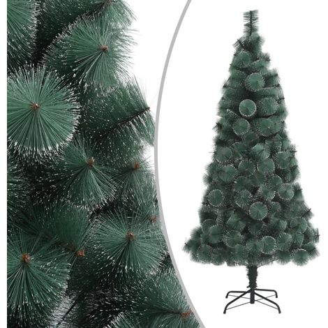 Sapin de Noël artificiel,Arbre de Noël avec support Vert 210 cm PET -WYW57842 (1/5)