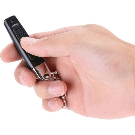 Clone de télécommande universel pour porte de garage et alarme auto - Compatible 433MHz avec support pour HT6010, EV1527 - Télécommande de copie avec matériel ABS, noir, 100m de distance, livré avec b (1/5)