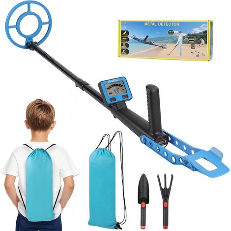 Détecteur de Métaux Enfants, Détecteur de Haute Précision Métaux avec Écran LCD, Poignée Réglable, Bobine de Recherche, Très Léger pour Enfants, Exploration en Plein Air (1/5)