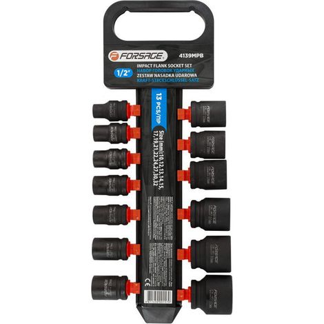 Set di bussole a impatto da 1/2" 10-32 mm, 13 pezzi (1/3)
