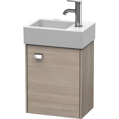 Meuble sous-vasque BRIOSO 442x364x239mm poignée chromé ouverture droite pin argenté