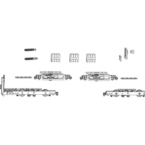 MACO HS Grundkarton Laufwagen 400 kg, mit Bürsten, silber (103069)