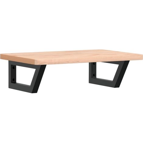 Maison Exclusive - Waschbeckenregal Wandmontage Stahl und Massivh