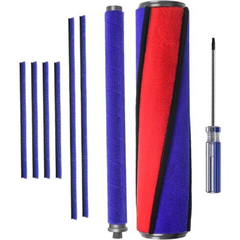 Brosse de Rechange pour Dyson V6 V7 V8 V10 V11, Rouleau Fluffy Souple pour Tête de Brosse Dyson, Accessoires Aspirateur Dyson, Remplacement Facile pour Sols Durs (9 Pièces) (1/5)