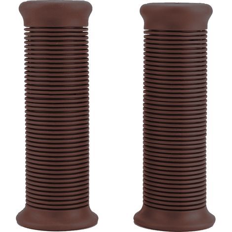 2 Universal Vintage 22mm Motorcycle Handlebar Grips, Handlebar Ends (Red-Brown) (1/5)