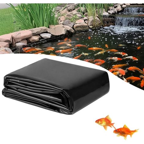 Liner Bassin extérieur 4X8m Liner Bassin Grand Bassin à Poissons, Résistant aux déchirures Facile à Plier inodore, sans Fuite, bache agricole fontaines pour Bassin d'agrément (1/5)