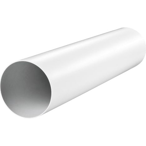 Tubo rotondo in PVC per sistema di ventilazione, diametro 100-125-150mm, lunghezza 0,5-1-1,5m, tubo per aria di scarico e aspirazione, canale di ventilazione ABS in plastica bianca, tubo rotondo (1/5)