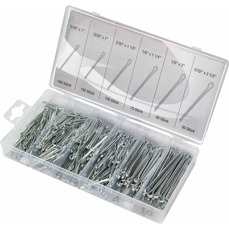 Splinte Sortiment 555 Stk. Splint Sortimentbox Sortimentskasten Industrie (1/3)