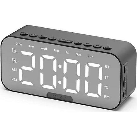 Multifunktionaler digitaler LED-Wecker für Schlafzimmer und Büro – zeigt Temperatur an, UKW-Radio und LED-Bildschirm (1/5)