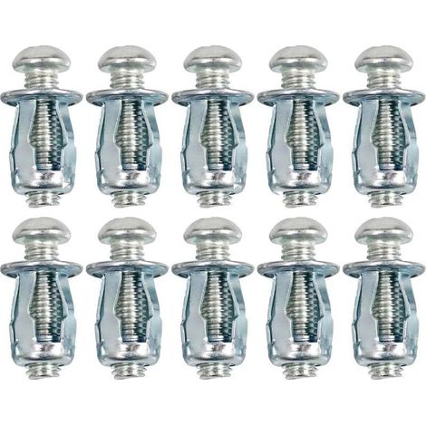Lot de 10 ancrages en métal M4 x 25 pour cavités et murs creux robustes pour la décoration de la maison et les fixations sur les cavités et les murs en plaques de plâtre