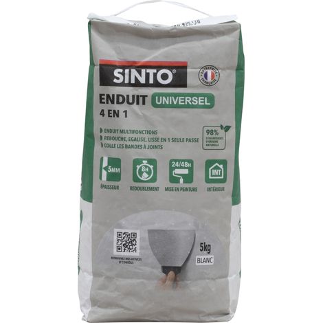 Enduit universel poudre 5kg Blanc SINTO (1/7)