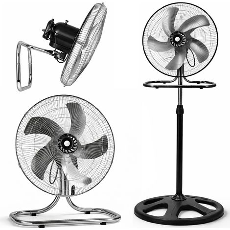Ventilatore Manila 3in1 con Pale in Acciaio Testa Oscillante 3 Velocità 45x125cm