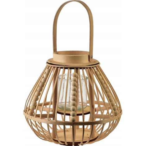No-name Lucie Natural lampe brunâtre en osier naturel 30 cm (1/3)