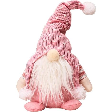 Muñeco Navideño Sin Rostro - Muñeco Enano de Fieltro con Barba Fibrosa - Decoración Navideña para Casa y Árbol - 1 Unidad (1/5)