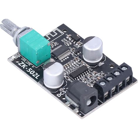 Carte amplificateur audio stéréo sans fil Bluetooth 5.0 ZK-502L module numérique pour enceintes maison et bricolage (1/5)