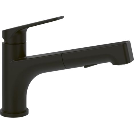 Grifo de cocina con ducha y rociador Junis de Villeroy & Boch, color negro mate (1/5)