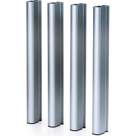 Silberne Aluminiumbeine 42.5 H Mediterraneo