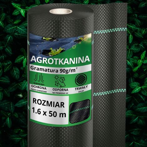 Anti-Unkraut-Agrotextil-Mulchmatte 90 g 1,6 x 50 m, reißfest