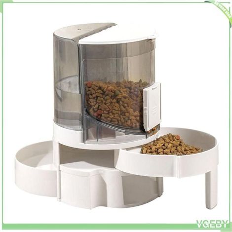 Mangeoire automatique - FAFEICY - Double couche - Rotative rétractable - 1,3 lb & 1,3 L - Gamelle surélevée (1/5)