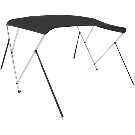 Store Banne - Auvent bimini à 3 arceaux noir 183x196x137 cm fr10513 - Maison La Vie (1/5)