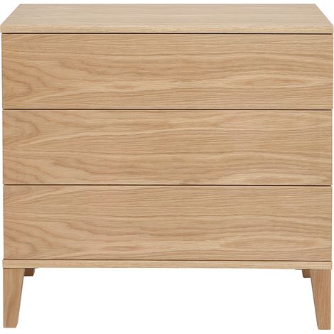 Cómoda nórdica de 3 cajones de madera clara FREDDY (1/4)