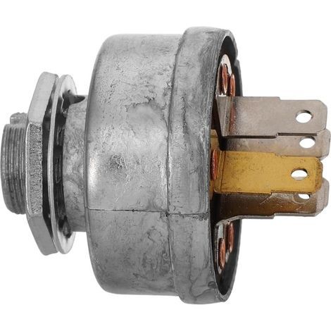 Lawnmower Key Switch with Ignition Cylinder Starter Contactor Compatible for Tractor Lawnmower 2 Positions Easy Installation Outdoor Use