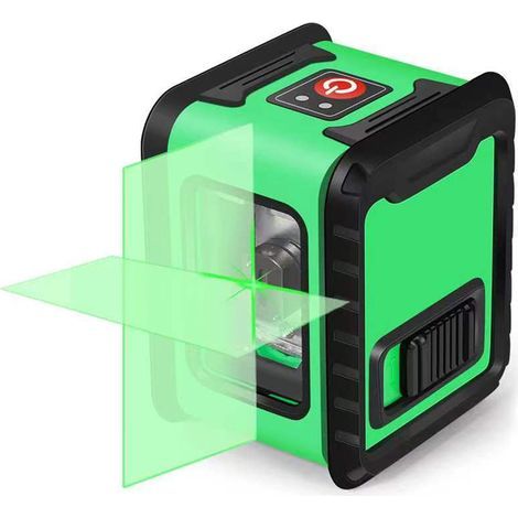 Cross-Line Laser Level (Vertical/Horizontal) Self-Leveling Green Laser Water Wasserwaagen Working Range: 25 m, IP54 for Construction Sites/Interior Design (1/5)