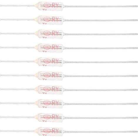 Lot de 10 fusibles thermiques 250V 10A – Protection contre surchauffe – Pour appareils ménagers et industriels – Température 216°C (1/5)