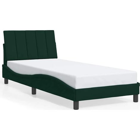 Maison Exclusive - Giroletto senza Materasso Hanko Verde Scuro 80x200 cm in Velluto