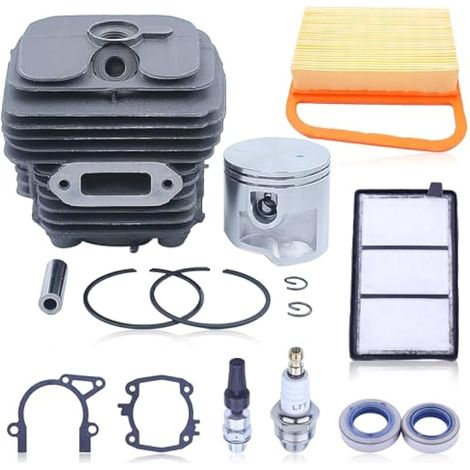 50mm Kit Piston Cylindre Piston pour Stihl TS410 TS420 TS 410 420, écrou de goujon de barre de tronçonneuse, Remplacer 4238 020 1202 (1/4)