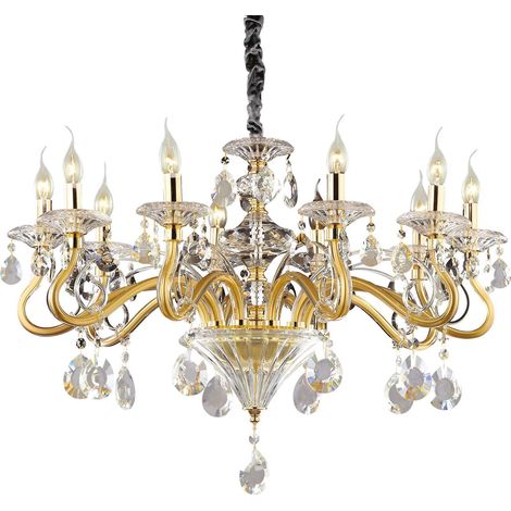 Ideal Lux Negresco - Lustre à 10 ampoules au fini doré, E14 (1/2)