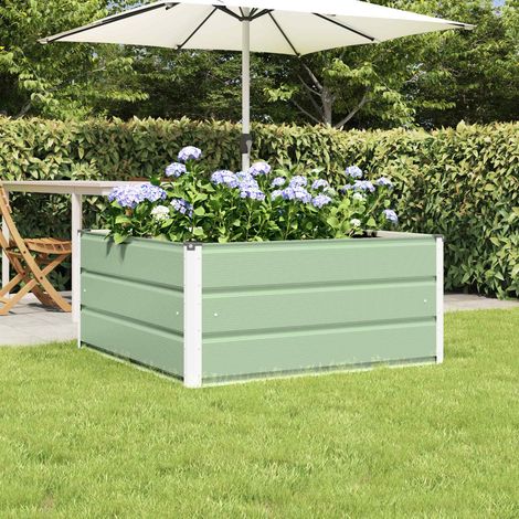 vidaXL  Planter  Pastel Green 100 x 100 x 45 cm Steel