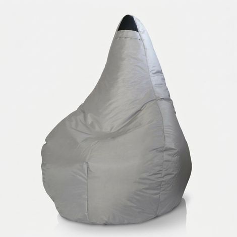 Puf sillón pera para exterior desenfundable Summer - Gris