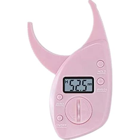 Calibrador digital mecánico para medir la grasa corporal y la piel - Analizador de tallas - Para hombres y mujeres - Kit de monitorización (rosa) (1/5)