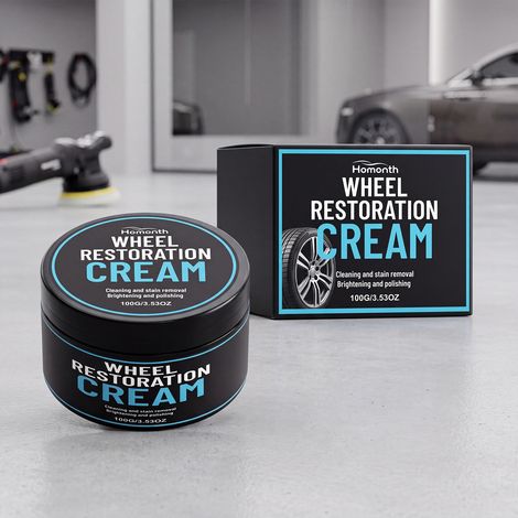 Reifenpflegecreme für Autofelgen, zur Kratzerentfernung, zum Polieren, Reinigen, Aufbereiten und Detailpflege – 100 g -- DE (1/5)