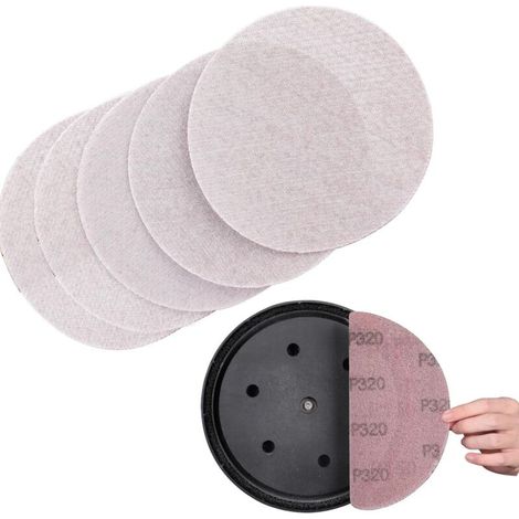 Tappetini abrasivi in tela da 225 mm, 25 pezzi, grana 320, per levigatrici per cartongesso