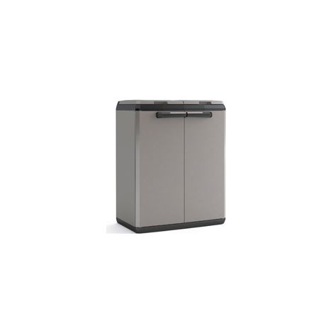 Keter – Armoire de jardin pour collecte séparée des déchets – Dimensions 68x39x85cm – Résistante avec étiquettes personnalisables – Ouverture manuelle
