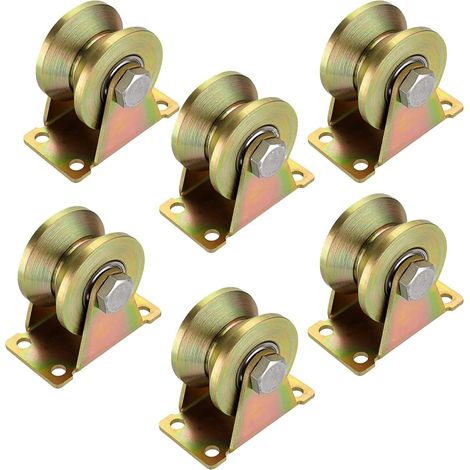 Poulie de Levage, Poulie à Rainure en V pour Cordages, Volets Roulants, Cordes à Linge, Rails, Machines Industrielles, 30mm (1/5)