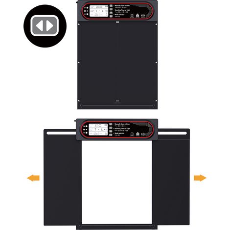 Porte Poulailler Automatique Solaire Anti-Pincement avec Minuterie du Soir/Matin, Porte Automatique Poulailler Solaire Grand Panneau Solaire Contrôle de la sensibilité à la lumière Télécommande (1/5)