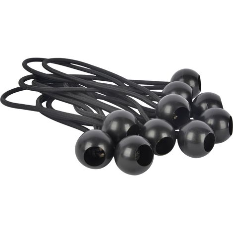 Elastischer Spanner, 10 Stück elastische Kugelspanner, Gummischlaufen mit Kugel, elastisches Bungee-Seil für Planen, Zelte, Camping