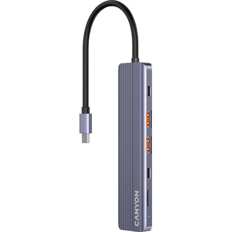 HUB Canyon DS-17 6 en 1 4K USB-C Gris (1/5)