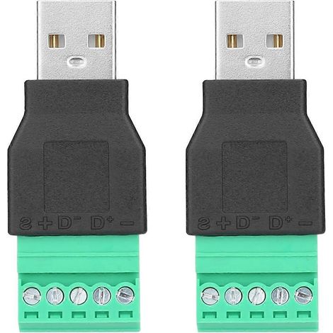 Stück USB-Stecker auf 5-poligen Schraubanschluss-Adapter