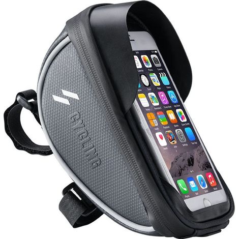 Bolsa Soporte de Teléfono Móvil para Bicicleta Accesorio para Manillar con Pantalla Táctil 0.5L