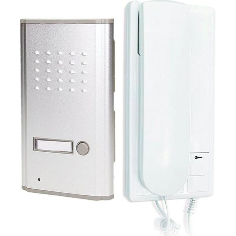 KIT D'INTERPHONIE UNIFAMILIALE 2 FILS COMBINé INTéRIEUR OUVRE PORTAIL EXTéRIEUR