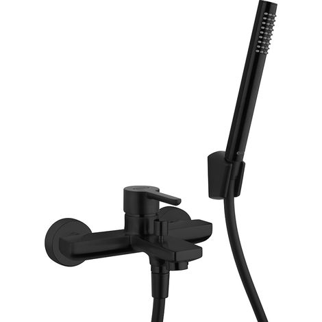 Miscelatore gruppo vasca esterno nero con doccia Jacuzzi rubinetteria Sunset (1/2)