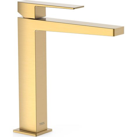 GRIFO MONOMANDO ALTO PARA LAVABO CON MANETA (1/2)