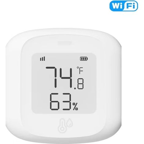Thermomètre et hygromètre WiFi, -10-60℃, capteur de température et d'humidité, détecteur de température intelligent. (1/5)