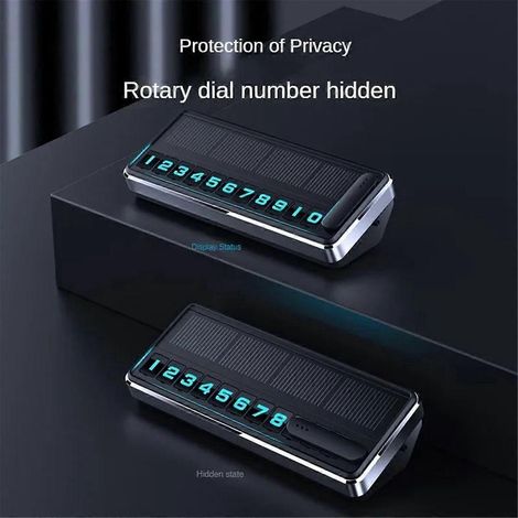 Stück temporäre LED-Autotelefonnummernbeleuchtung mit Solar-Technologie (1/5)
